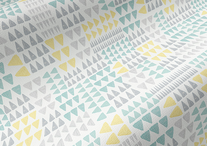 Watercolour Triangles, Lemon Zest - Twist&Fit Roller Blind - Image 4